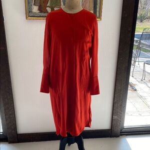 CLUB MONACO | Elegant Red Long Sleeve Dress